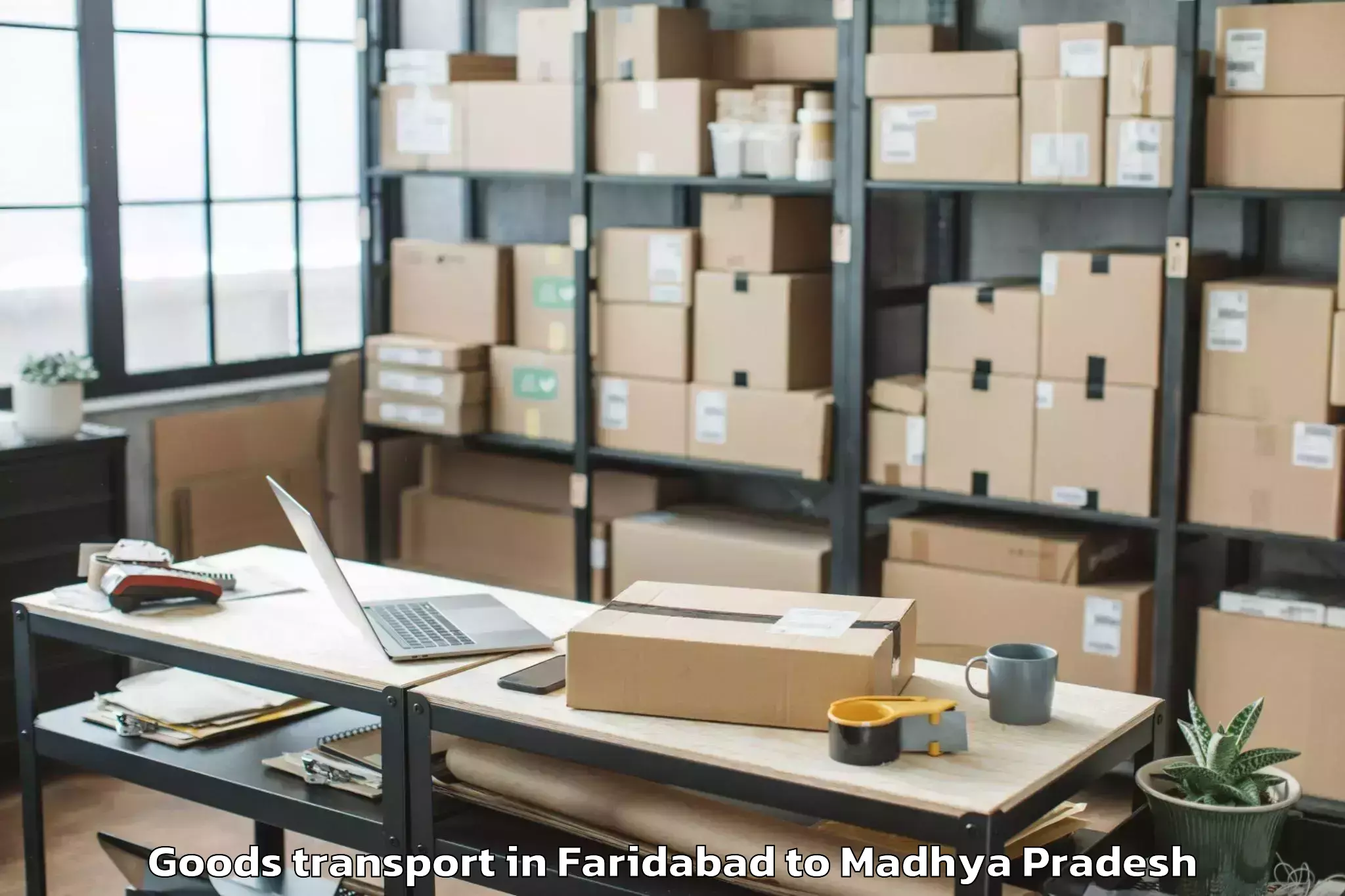 Reliable Faridabad to Ganj Basoda Goods Transport